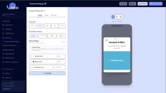 Lumio Popups screenshot