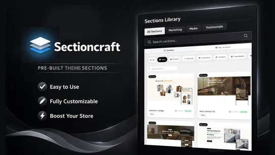 Section Craft: Theme Sections screenshot
