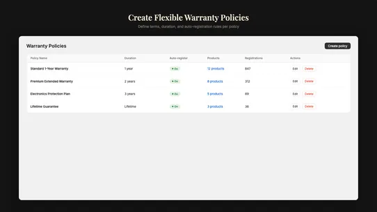 Warranty Pilot screenshot