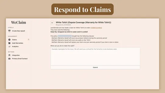 WeClaim: Warranty Upsells screenshot