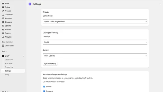 Pricify AI screenshot