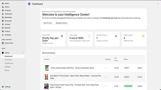 Pricify AI screenshot
