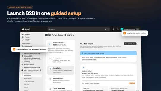 B2B Portal: Account &amp; Approval screenshot