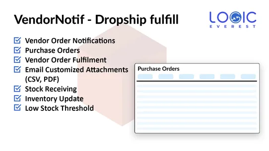 Vendor Notify ‑ Order Export screenshot