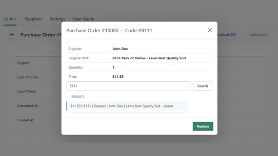 Vendor Notify ‑ Order Export screenshot