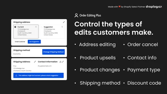 Order Editing Plus screenshot