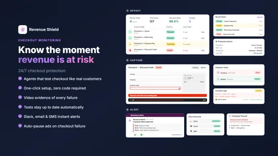 Revenue Shield: Checkout Tests screenshot
