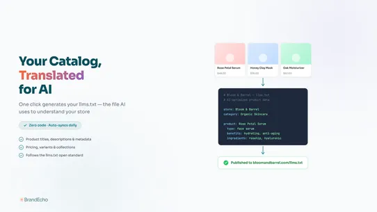 BrandEcho ‑ GEO &amp; AI Tracking screenshot