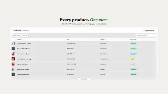 Passtiq ‑ EU Product Passport screenshot
