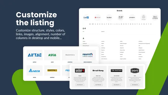 Brands &amp; Vendors Pages Pro screenshot
