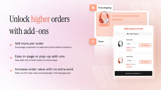 HUE Free Gifts Upsell screenshot