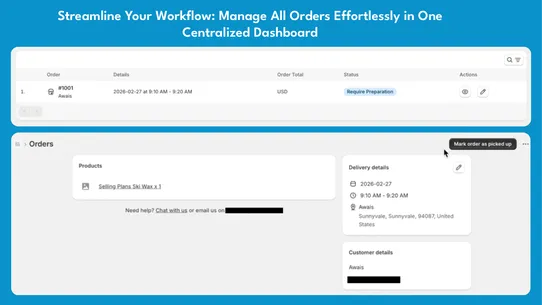 Appstle Pickup &amp; Delivery screenshot