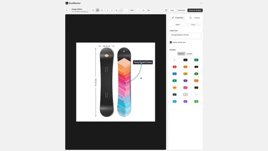SizeMarker screenshot
