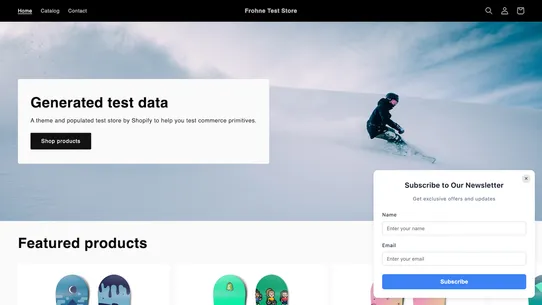 Frohne Email Popup screenshot