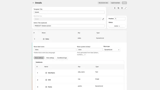 Flexible Nested Metafields screenshot