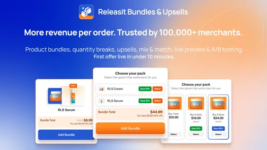 Releasit Bundles &amp; Upsells screenshot