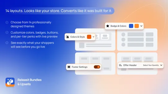 Releasit Bundles &amp; Upsells screenshot