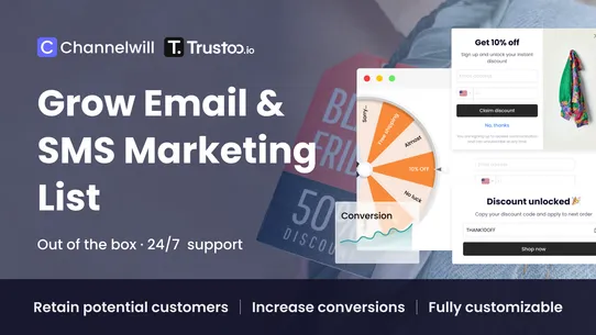 Trustoo Pop ups, Email Popups screenshot