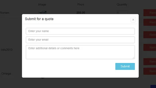 YouQuote: Request a Quote Form screenshot