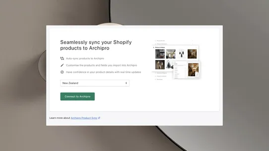 Archipro Product Sync screenshot