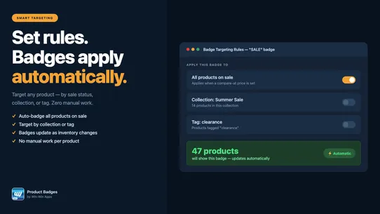 Product Badges by Win‑Win Apps screenshot