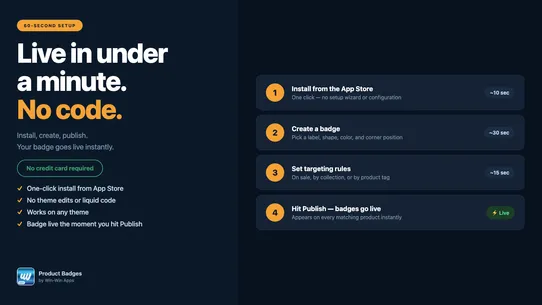 Product Badges by Win‑Win Apps screenshot