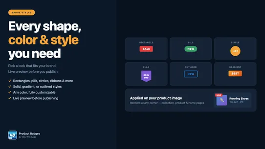 Product Badges by Win‑Win Apps screenshot