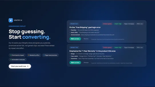 Ventry AI Conversions Booster screenshot