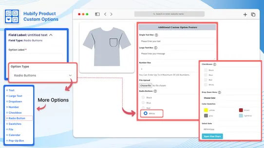 Hubify Product Custom Options screenshot