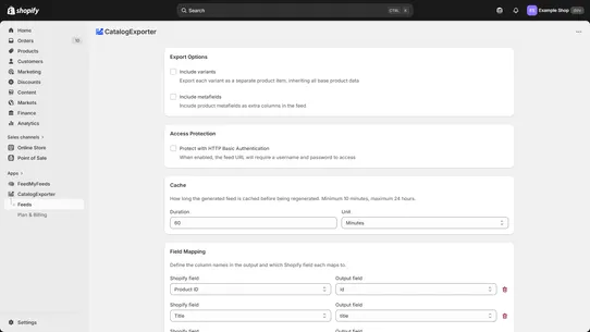 CatalogExporter screenshot