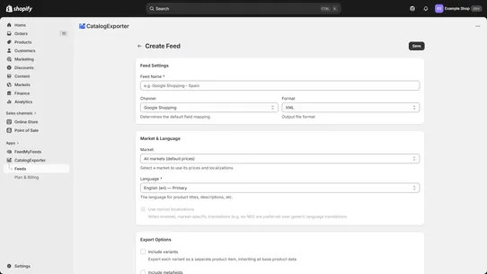 CatalogExporter screenshot