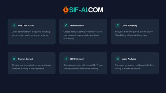 SIF AI BlogGen screenshot