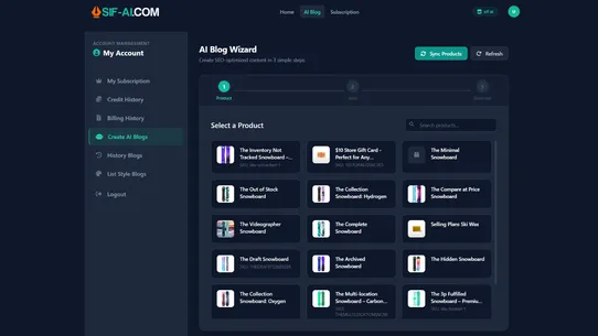 SIF AI BlogGen screenshot