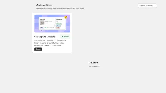Devnzo Advance COD screenshot