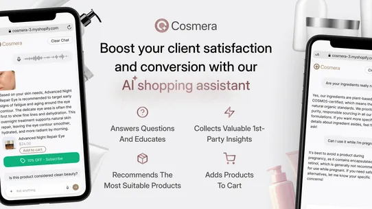 Cosmera AI Chatbot Cosmetics screenshot