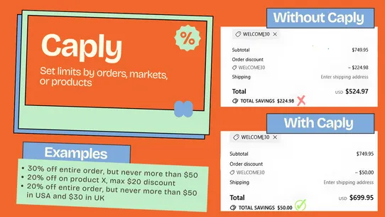Caply ‑ Discount Cap &amp; Limits screenshot