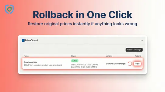 PriceGuard — Scheduled Pricing screenshot
