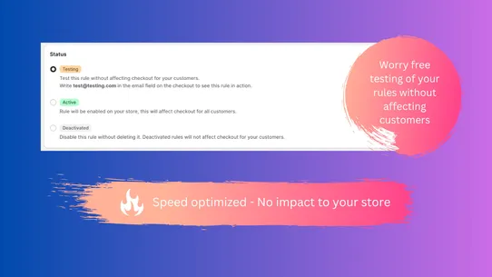 NovaPay Checkout Rules screenshot
