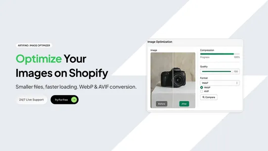 Artifind: WEBP Image Optimizer screenshot