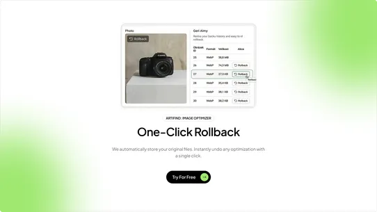 Artifind: WEBP Image Optimizer screenshot