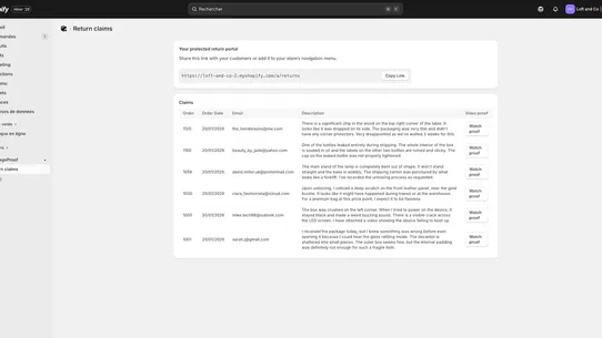 Safe returnless reimbursement screenshot