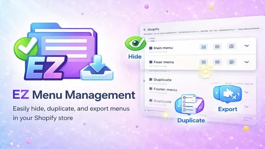 EZ Menu Management screenshot