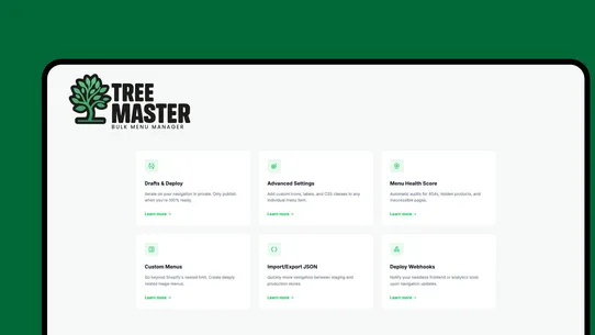 Tree Master ‑ Bulk Menus screenshot