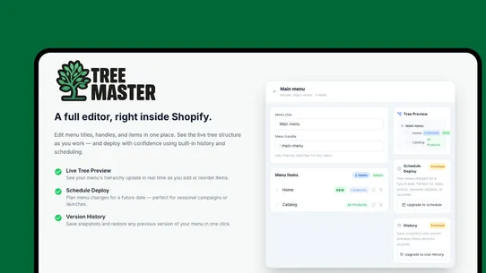 Tree Master ‑ Bulk Menus screenshot