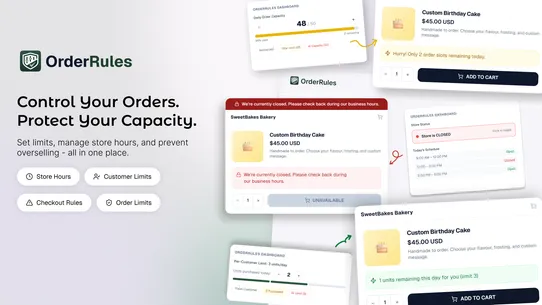 Order Rules ‑ Limit Sales screenshot