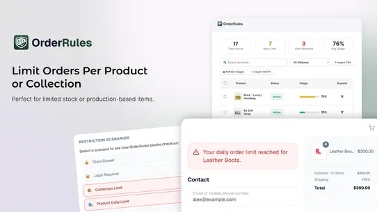 Order Rules ‑ Limit Sales screenshot