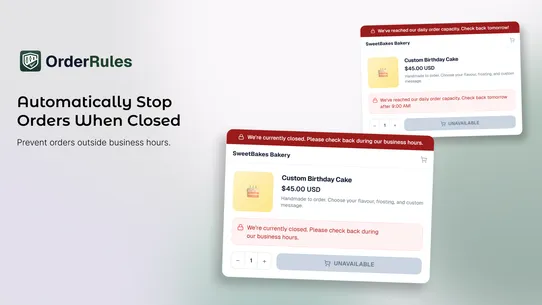 Order Rules ‑ Limit Sales screenshot