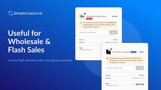 Order Limit Smarter screenshot