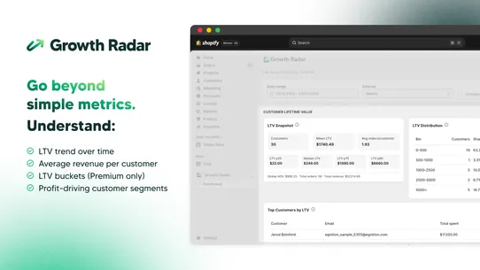 Growth Radar screenshot