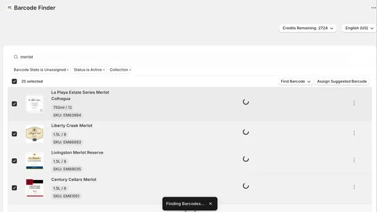 Barcode Finder screenshot